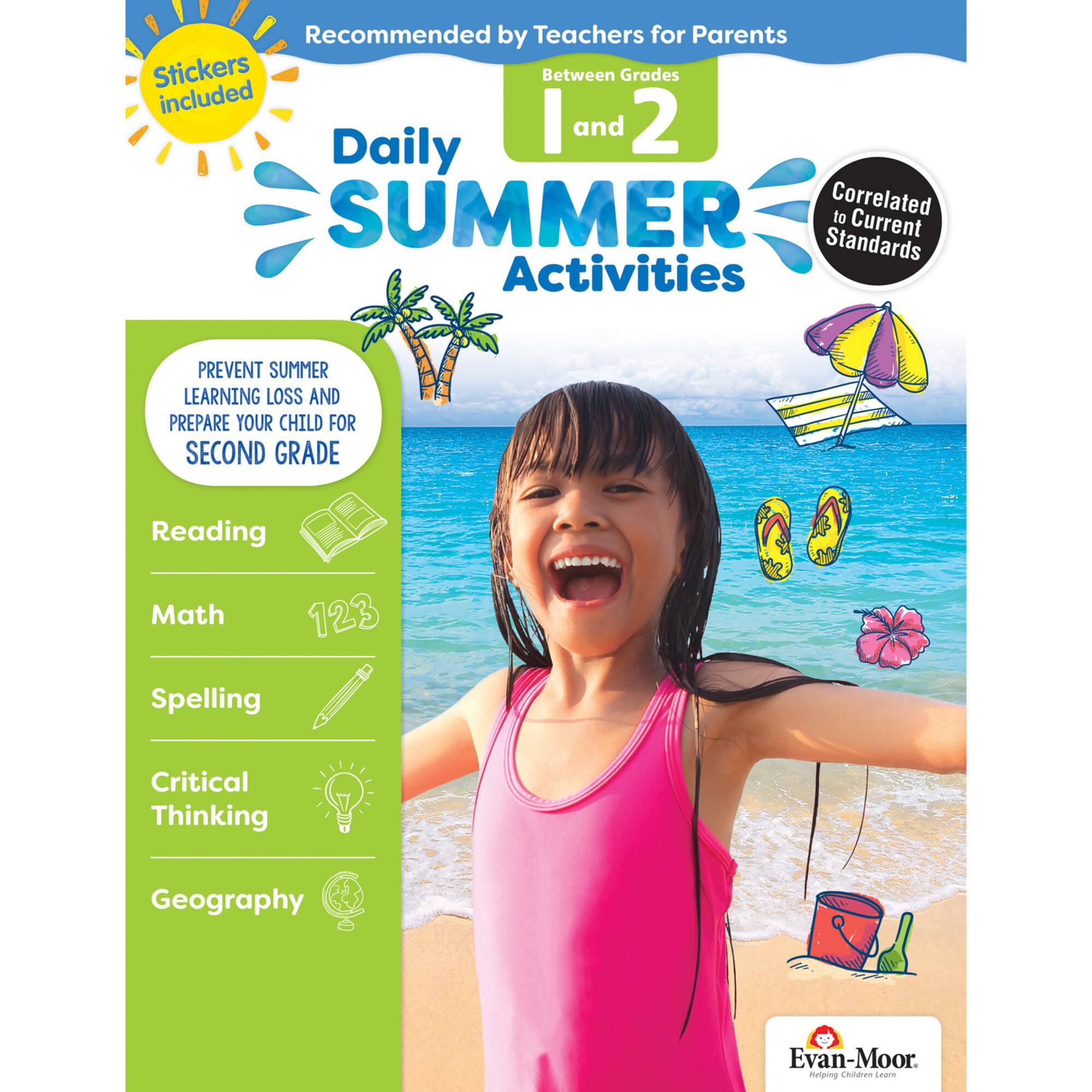 Evan-Moor® Moving from 1st Grade to 2nd Grade Daily Summer Activities